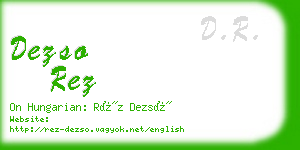 dezso rez business card